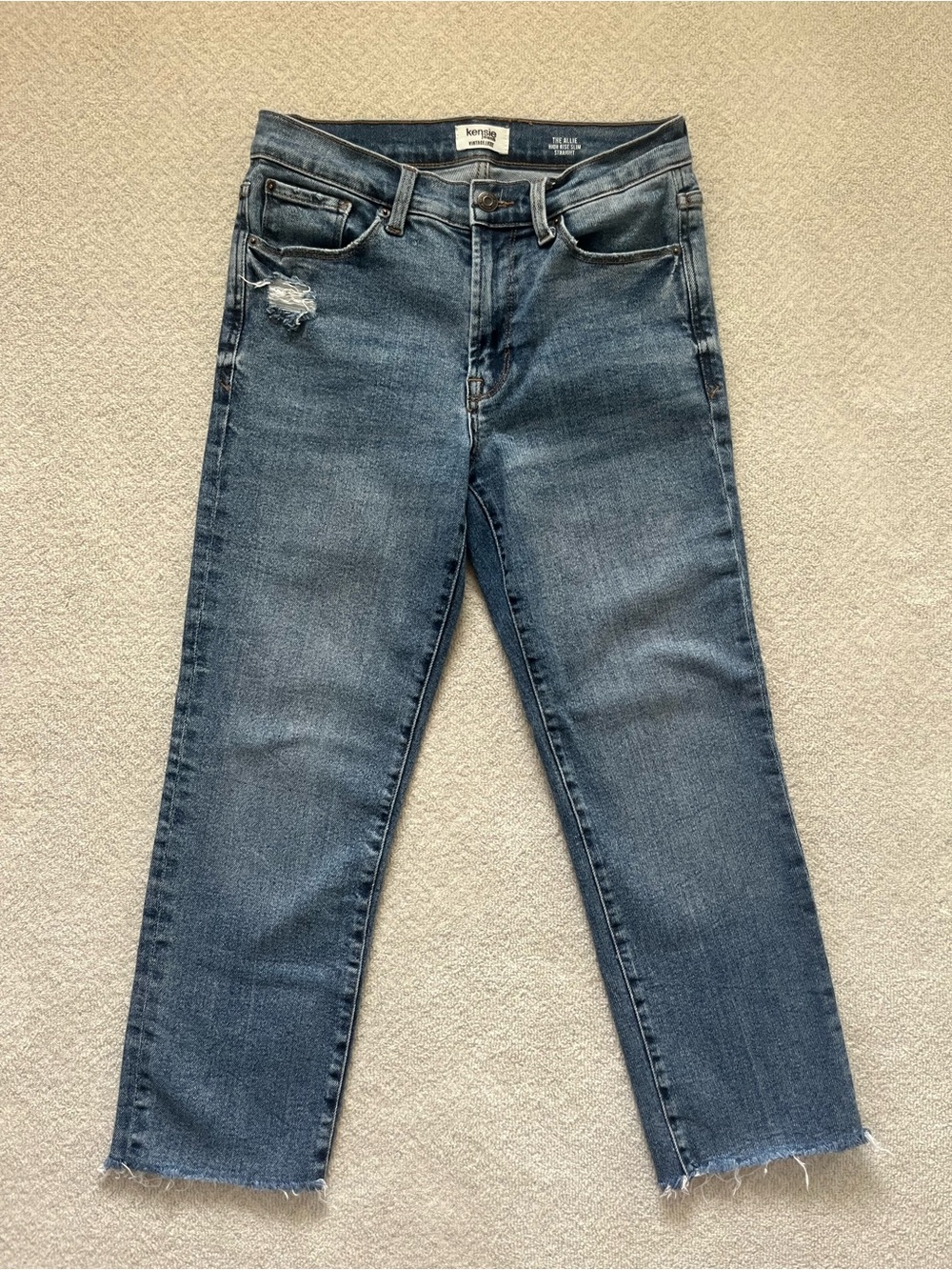 Kensie Jeans The Allie High Rise Slim Straight Jean